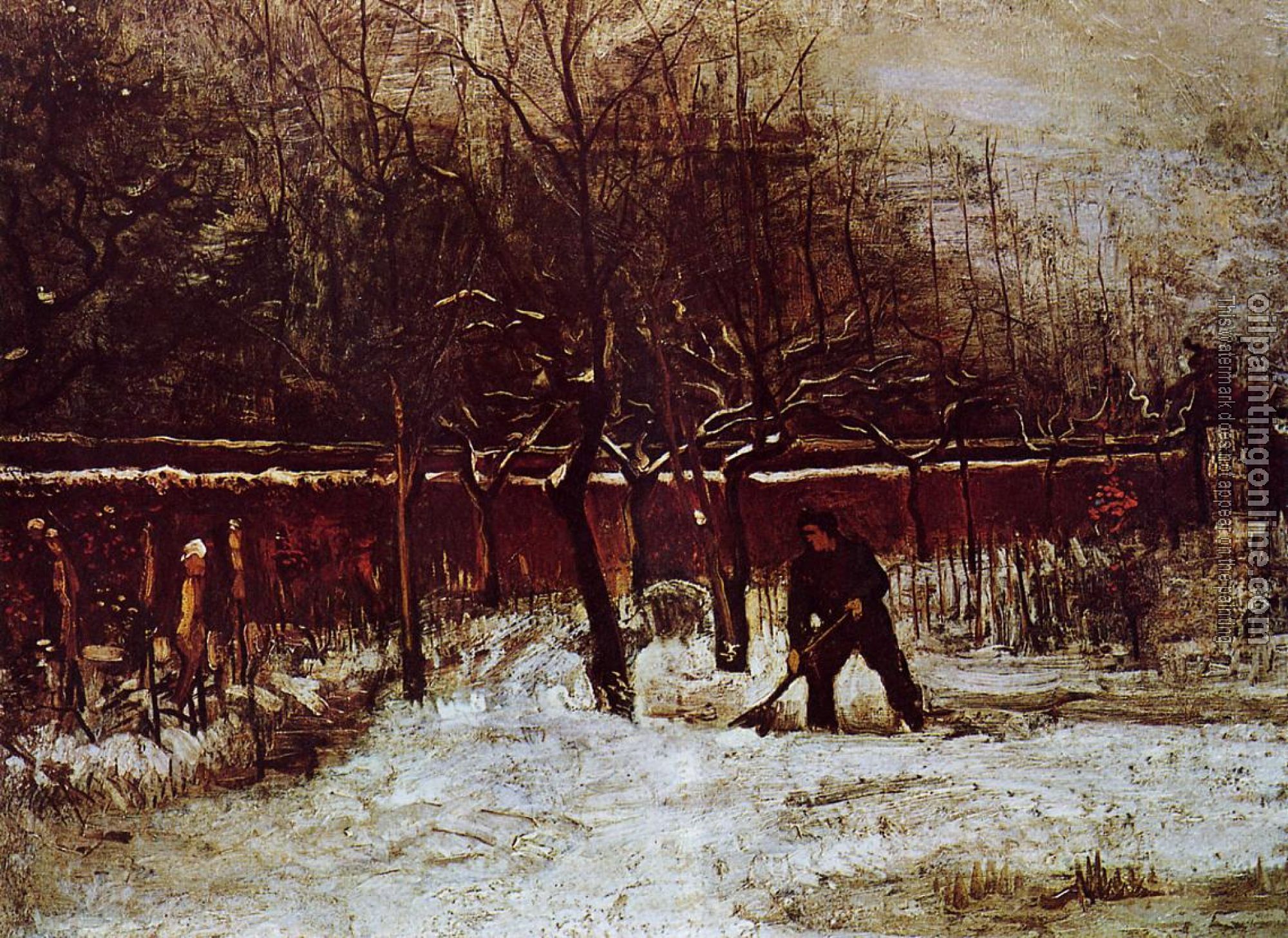 Gogh, Vincent van - The Parsonage Garden at Nuenen in the Snow